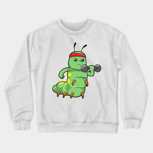 Caterpillar at Strength training with Dumbbell Crewneck Sweatshirt